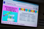 Funcionarios del Hospital Cuentan con Nuevo Monitor para Transmisión de Información Organizacional